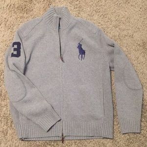 Men’s XL Polo Ralph Lauren Gray Lambswool Sweater